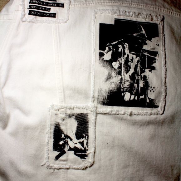 THE KOOPLES Oversized White Denim Jacket w/ PATCH - Picture 6 of 8